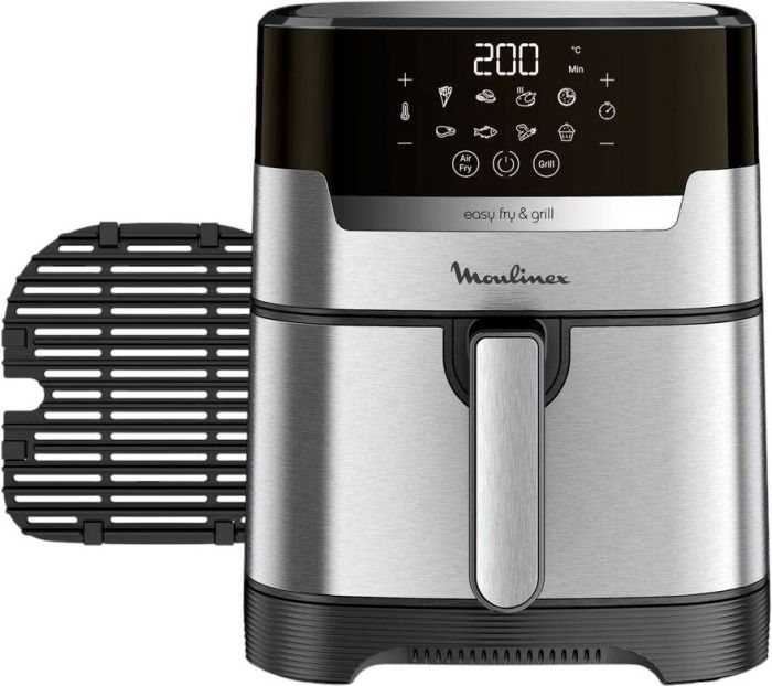 Мультипіч Moulinex EasyFry&Grill Digital, 1550Вт, чаша-4.2л, сенс. керув., пластик, сірий