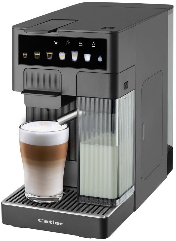 Кавоварка Catler капсульна Renzo 1.6л, капсули, мелена кава, сенсорне керування, автоматичний капучинатор, сірий