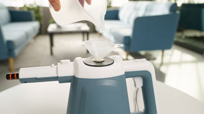 Пароочисник ARDESTO, 1200Вт, 400мл, 3.5Бар, білий+ синій