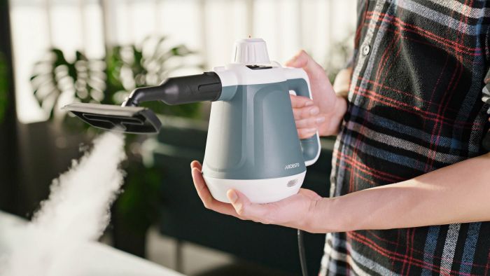 Пароочисник ARDESTO, 1200Вт, 400мл, 3.5Бар, білий+ синій