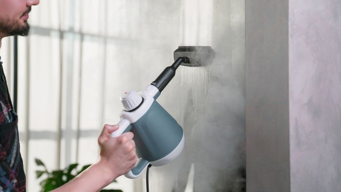 Пароочисник ARDESTO, 1200Вт, 400мл, 3.5Бар, білий+ синій