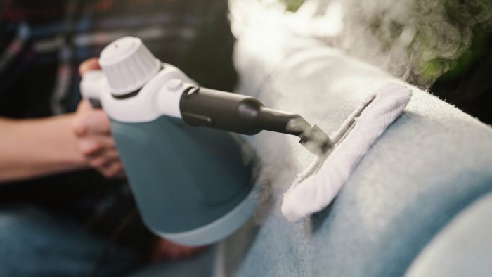 Пароочисник ARDESTO, 1200Вт, 400мл, 3.5Бар, білий+ синій