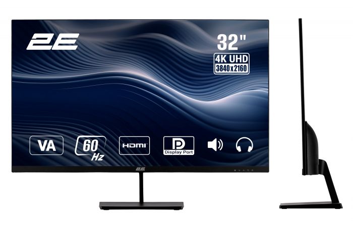 Монітор 2E 31.5" L3224B 2xHDMI, DP, MM, VA, 3840x2160