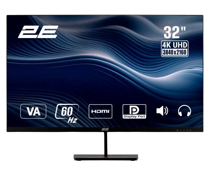 Монітор 2E 31.5" L3224B 2xHDMI, DP, MM, VA, 3840x2160