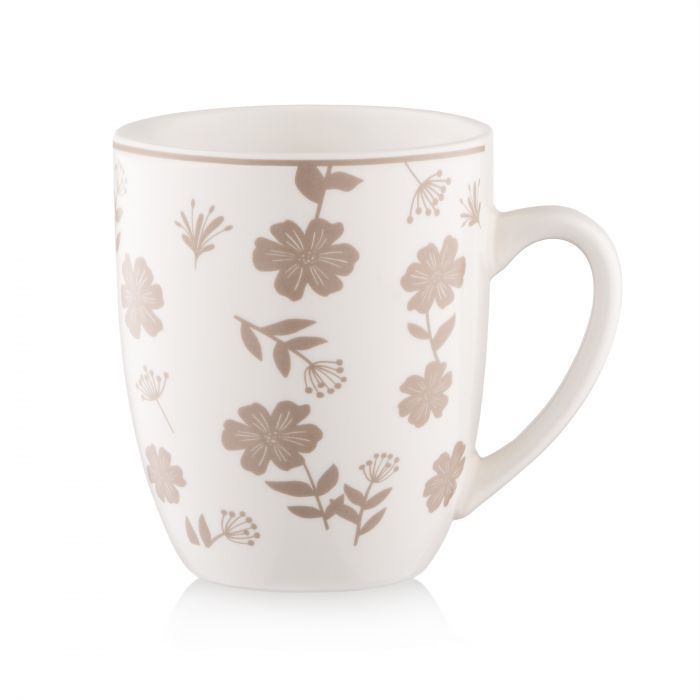 Набір чашок ARDESTO Ravenna, 4шт., 360мл, порцеляна, біло-бежевий