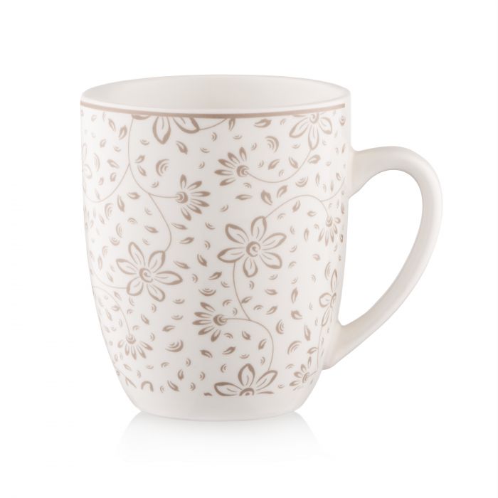 Набір чашок ARDESTO Ravenna, 4шт., 360мл, порцеляна, біло-бежевий