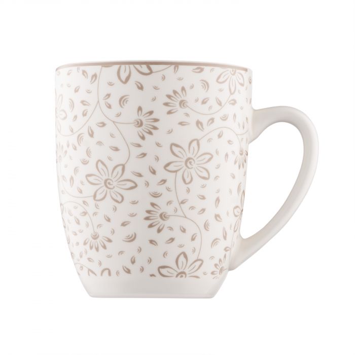 Набір чашок ARDESTO Ravenna, 4шт., 360мл, порцеляна, біло-бежевий