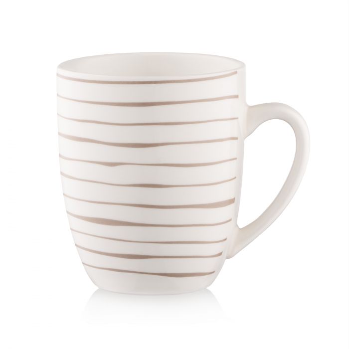 Набір чашок ARDESTO Ravenna, 4шт., 360мл, порцеляна, біло-бежевий