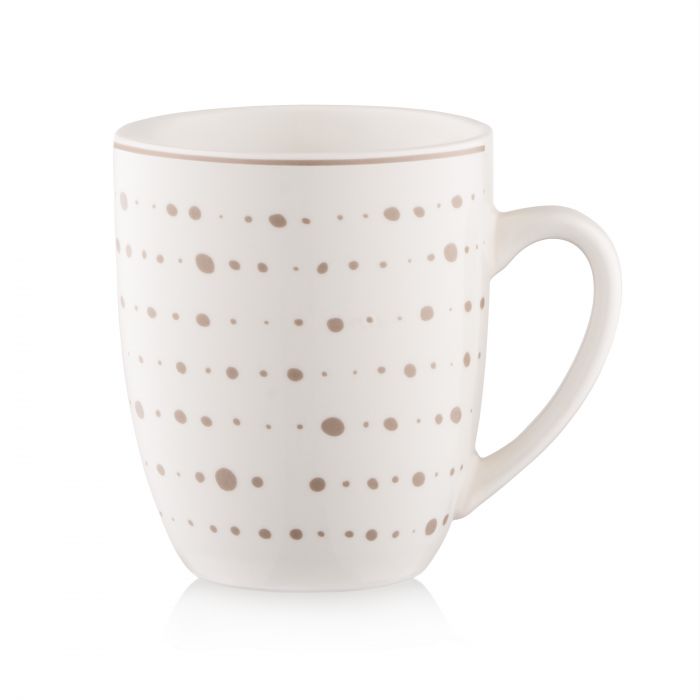 Набір чашок ARDESTO Ravenna, 4шт., 360мл, порцеляна, біло-бежевий