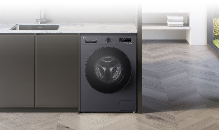 Пральна машина LG фронтальна, 7кг, 1200, A, 44см, дисплей, пара, інвертор, чорний
