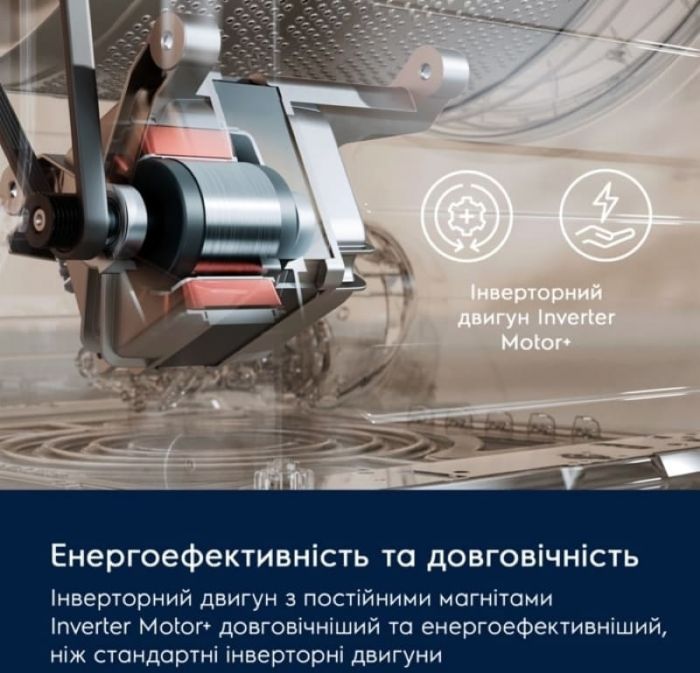 Пральна машина Electrolux фронтальна, 7кг, 1200, A, 48см, дисплей, інвертор, сріблястий темний