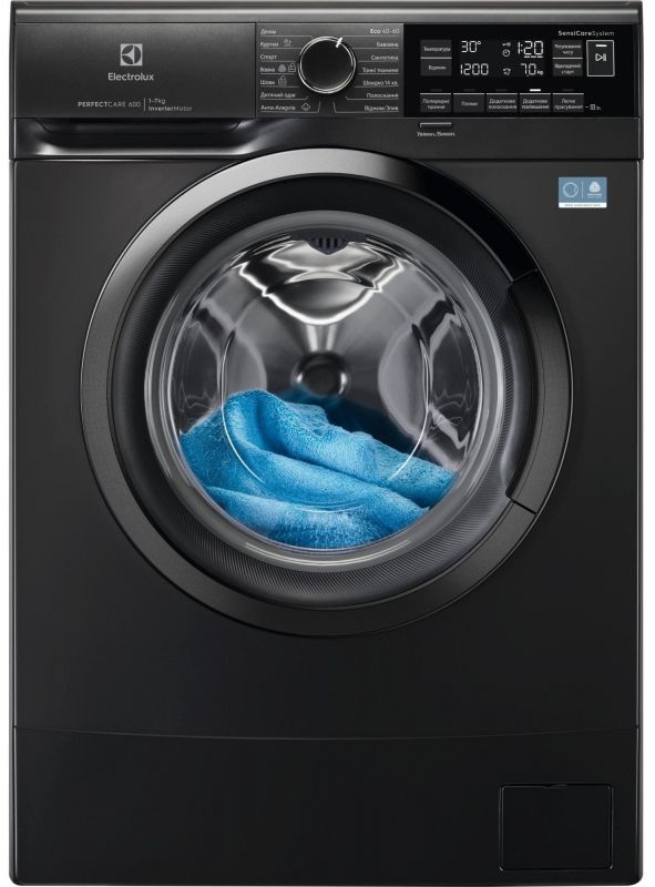 Пральна машина Electrolux фронтальна, 7кг, 1200, A, 48см, дисплей, інвертор, сріблястий темний