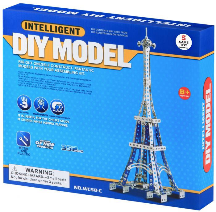 Конструктор металевий Same Toy Inteligent DIY Model Ейфелева вежа 352ел