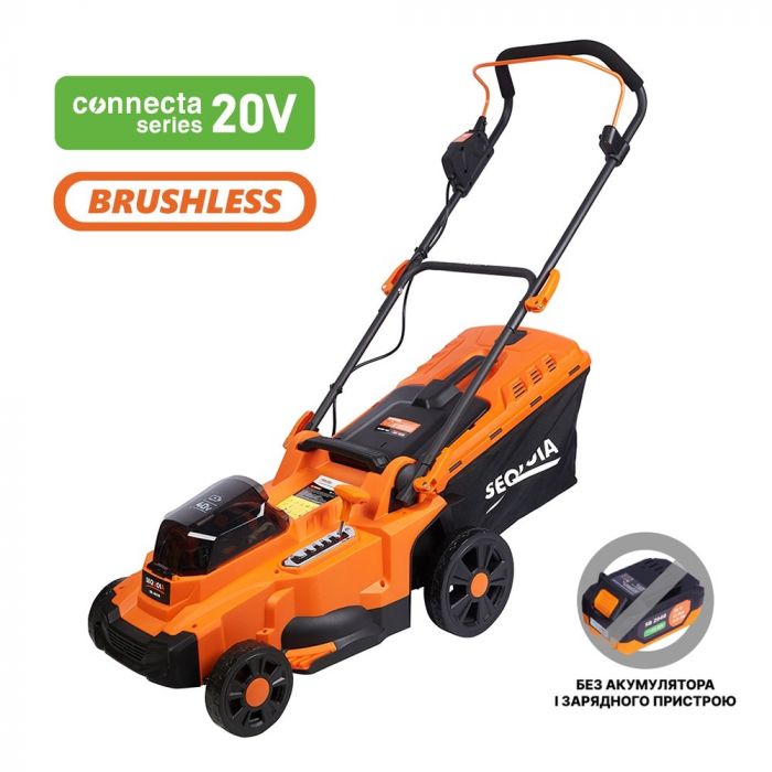 Газонокосарка акумуляторна SEQUOIA SBL4037B-E2W 40В(20В+20В) 37см 35л 25-75мм 11.65кг без АКБ та ЗП