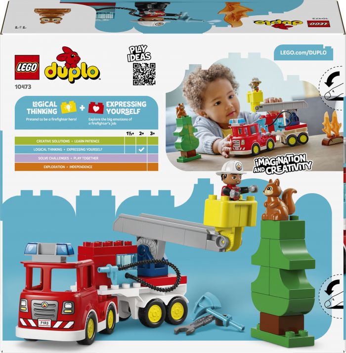 Конструктор LEGO DUPLO Town Пожежна машина зі шлангом і пожежником