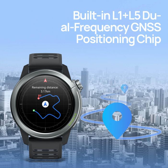 Смарт-годинник Mibro GS Active 2 46мм, 1.32", 466x466, AMOLED, BT 5.3, GPS, 5 ATM, темно-сірий