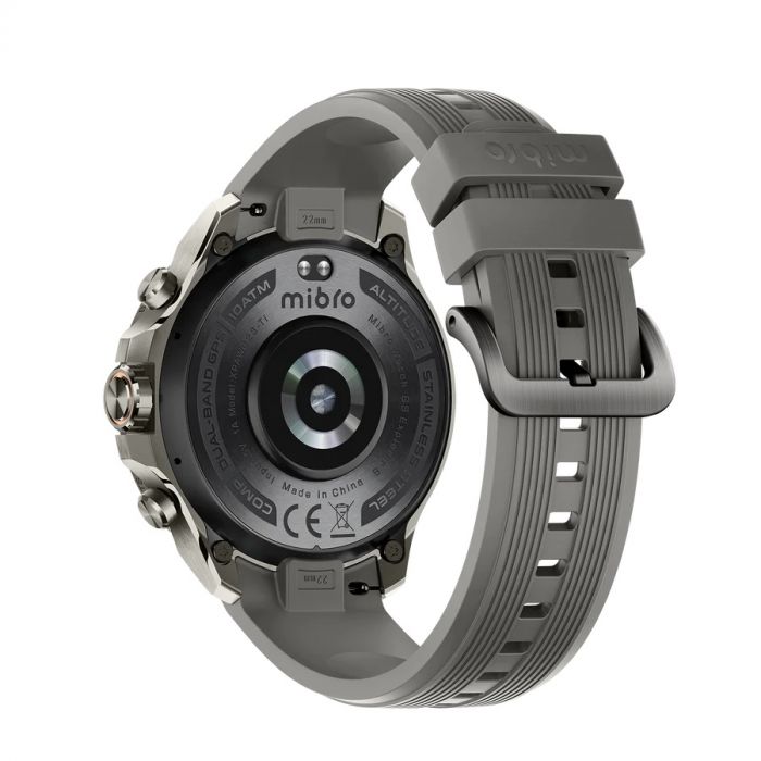 Смарт-годинник Mibro GS Explorer S 48мм, 1.32", 466x466, AMOLED, BT 5.3, Dual-band GPS, 10 ATM, титан-силікон