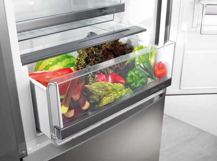 Холодильник Gorenje з нижн. мороз. камерою, 186х59х60см, 2 дв., Х- 207л, М- 97л, A+, NoFrost Plus, Fresh zone, дозатор для води, нерж