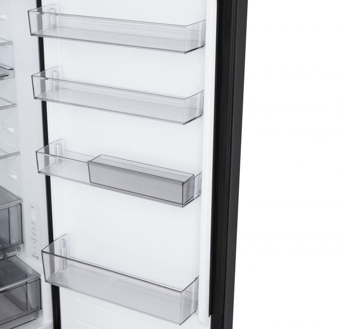 Холодильник LG з нижн. мороз., 203x60х68, холод.відд.-262л, мороз.відд.-113л, 2дв., E, NF, інв., диспл внутр., Fresh Сonverter, Metal Fresh, чорний матовий