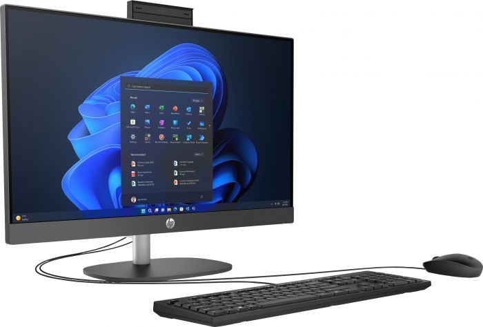 Комп'ютер персональний моноблок HP 240-G10 23.8" FHD IPS AG, Intel i5-1334U, 16GB, F512GB, UMA, WiFi, кл+м, 3р, DOS, чорний