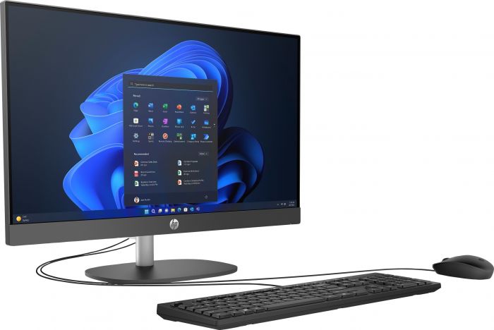 Комп'ютер персональний моноблок HP 240-G10 23.8" FHD IPS AG, Intel i5-1334U, 16GB, F512GB, UMA, WiFi, кл+м, 3р, DOS, чорний