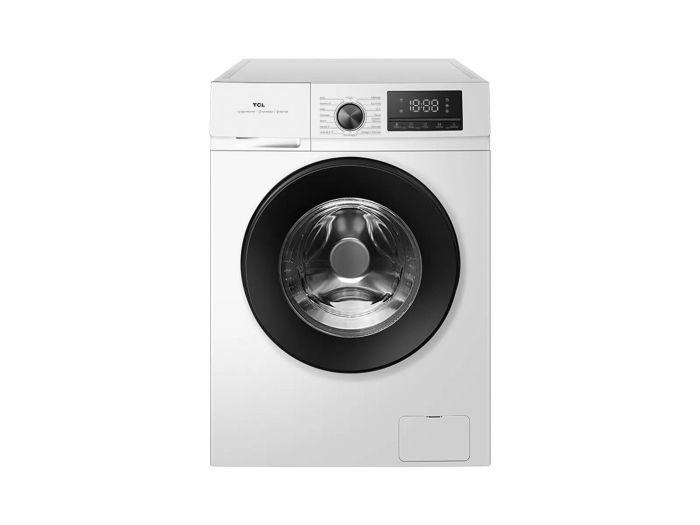 Пральна машина TCL фронтальна, 7кг, 1400, A, 49см, дисплей, пара, інвертор, білий