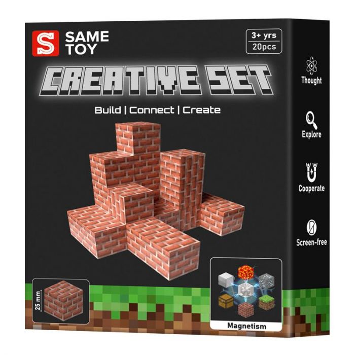 Конструктор магнітний Same Toy Creative Set Brick 20ел