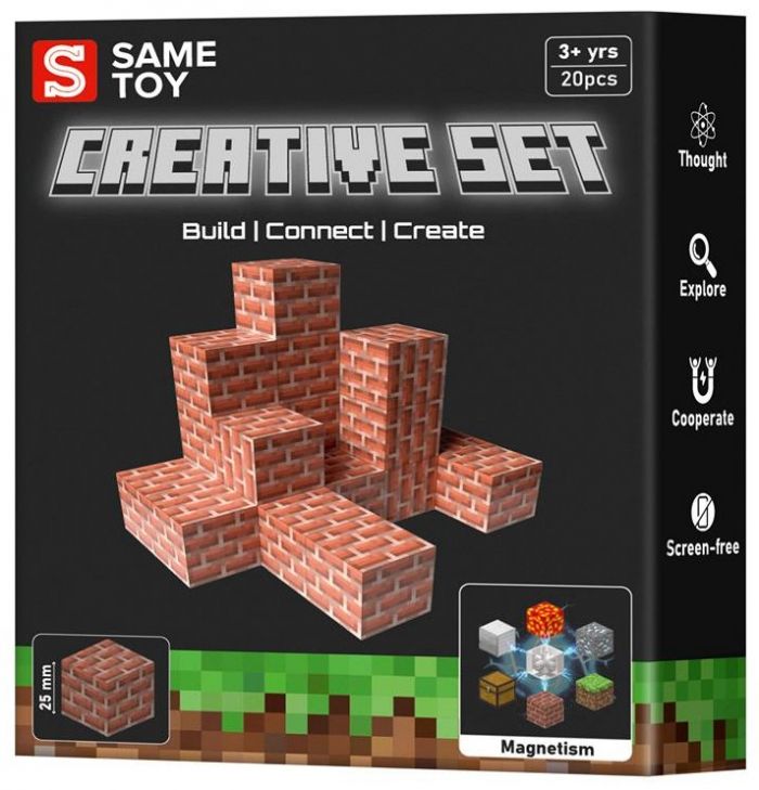 Конструктор магнітний Same Toy Creative Set Brick 20ел