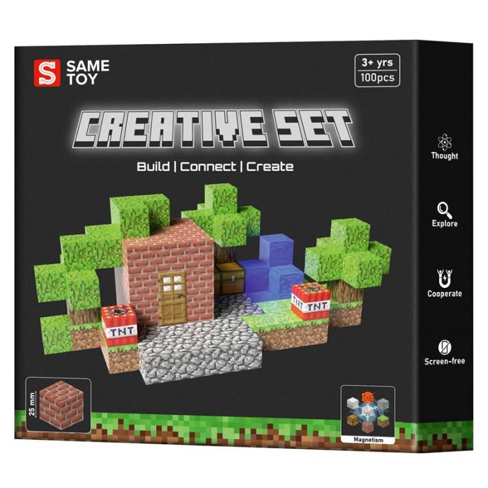 Конструктор магнітний Same Toy Creative Set Vault 100ел