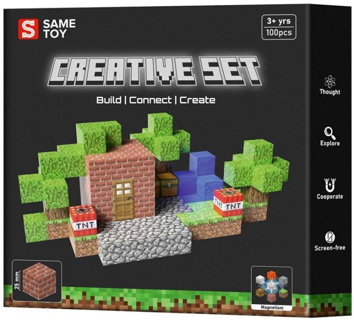 Конструктор магнітний Same Toy Creative Set Vault 100ел