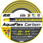Шланг садовий 2E AquaFlex Carbon 3/4" 20м 4 шари 20бар -10…+60°C зрошувач конектор адаптер