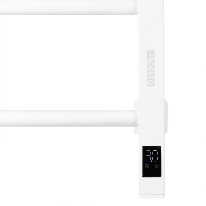 Рушникосушка ARDESTO електрична Star FR, 800x480х240мм, таймер-регулятор Wi-Fi, сталь,ліве підключення, білий