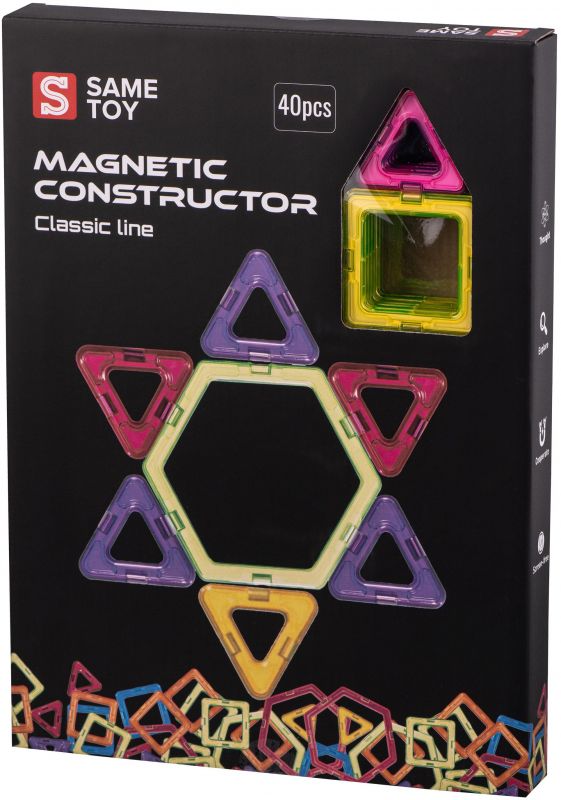 Конструктор магнітний  Same toy Classic line 40ел