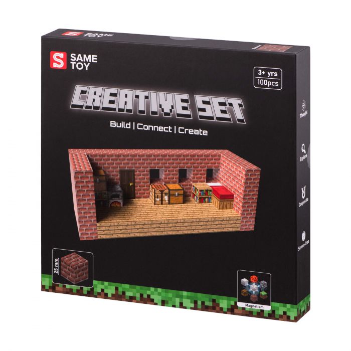 Конструктор магнітний Same Toy Creative Set Brick House 100ел