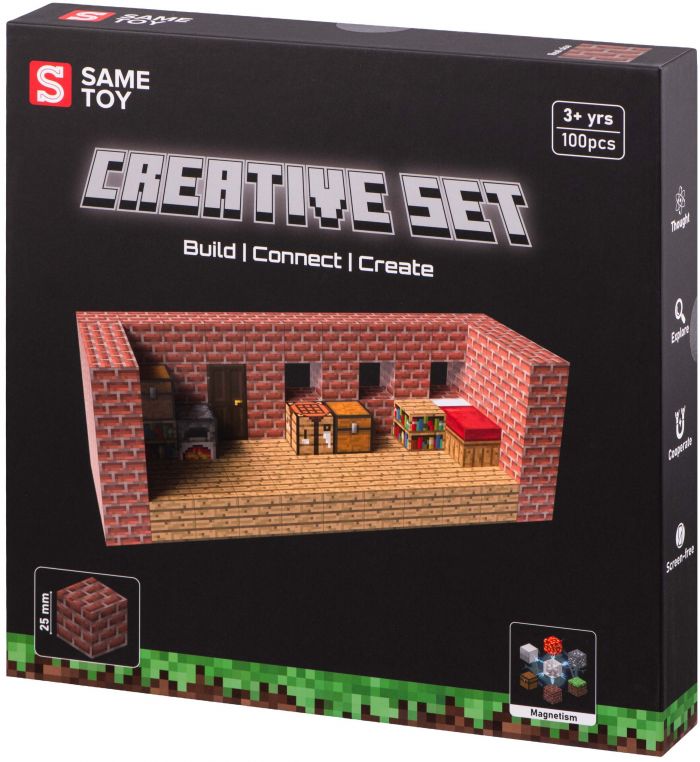 Конструктор магнітний Same Toy Creative Set Brick House 100ел