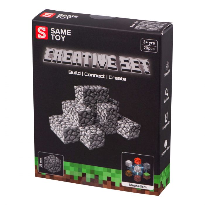 Конструктор магнітний Same Toy Creative Set Cobblestone 20ел