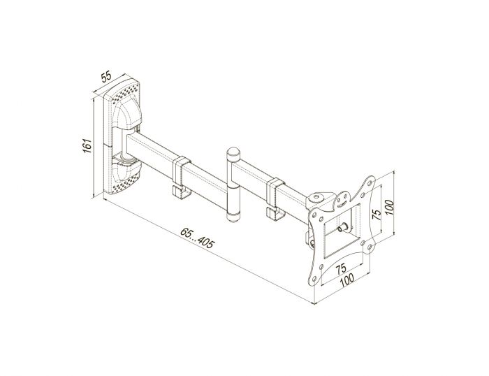 Кріплення ТВ поворотне KSL WMO-3014T 13-28"