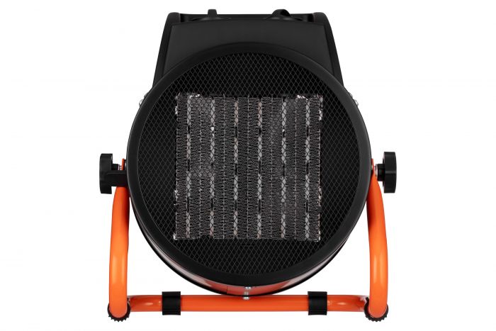 Теплова гармата електрична 2E Ceramic, 3кВт, 30м2, 280м3/год, керамічний нагрів. елемент (PTC), чорний, 2.85кг