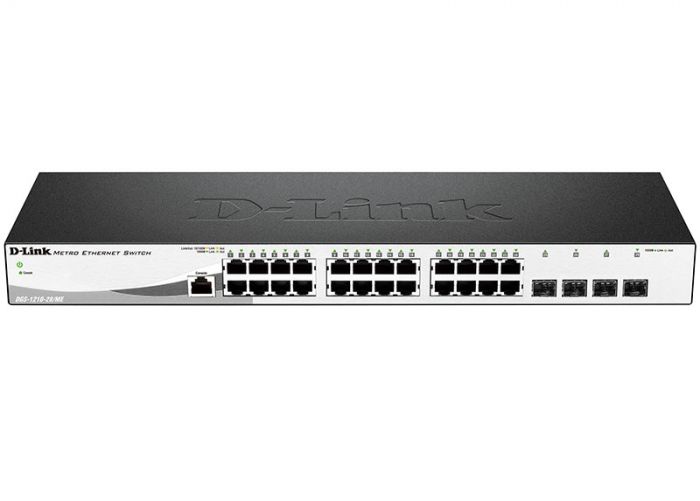 Комутатор D-Link DGS-1210-28/ME revB 24x1G, 4xSFP, L2