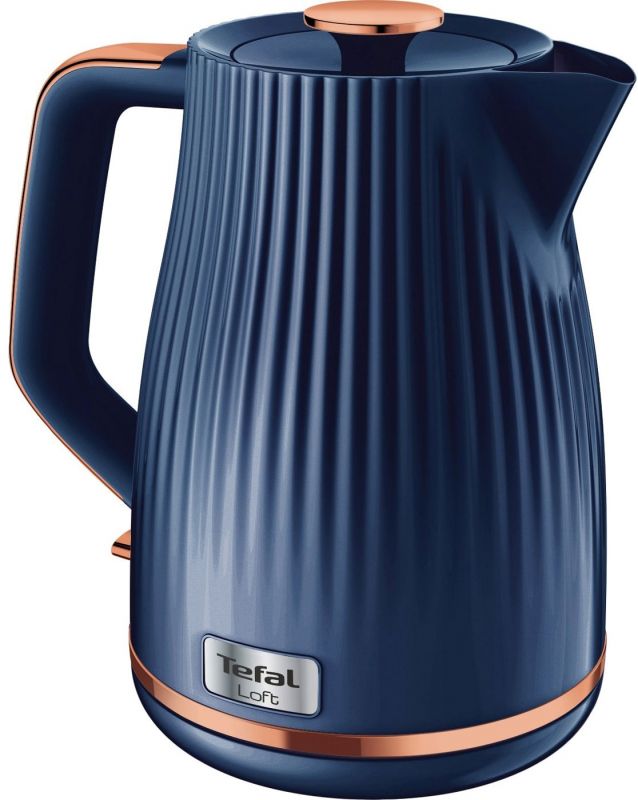 Електрочайник Tefal Loft 1.7л, Strix, пластик, синій