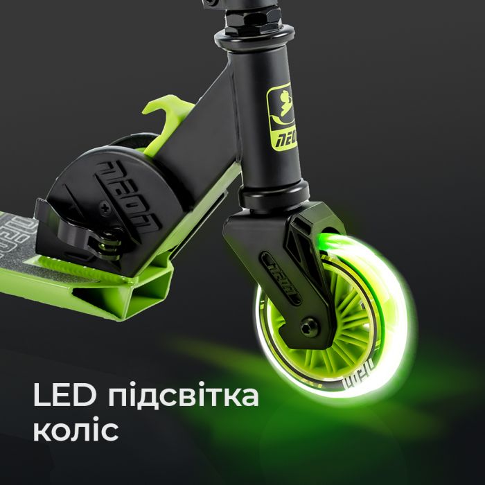 Самокат Neon Vector зелений