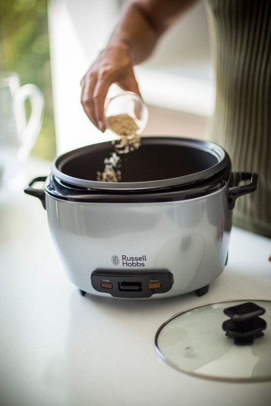 Рисоварка Russell Hobbs MaxiCook, 1000Вт, чаша-5л, електронне керув., нерж. сталь, чорний