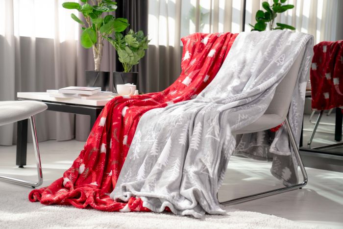 Плед Ardesto Christmas Flannel, 160х200см, 100% поліестер, гноми