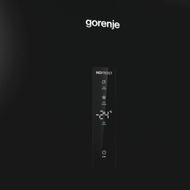 Морозильна камера Gorenje, 185.5x59.5х66.3, 280л, 1дв., A++, NF, диспл зовн., інвертор, чорний