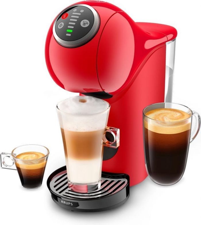 Кавоварка Krups капсульна Dolce Gusto Genio S Plus 0.8л, капсули, сенcорне керування, червоний