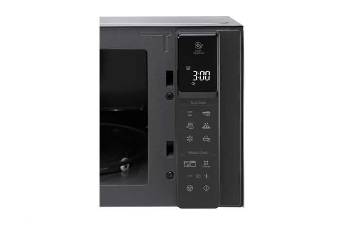 Мікрохвильова піч LG, 25л, електрон. керування, 1000Вт, гриль, дисплей, сріблястий