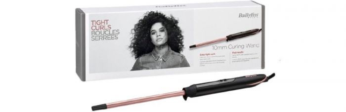 Плойка Babyliss, 48Вт, темп.режимів-6, D -10mm, 160-210С, кераміка, чорно-золотий