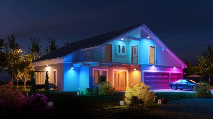 Набір настінних світильників Govee H7060 LED Smart Flood Lights, 4шт, RGBICWW, WI-FI/Bluetooth, чорний Набір настінних світильників Govee H7060 LED Smart Flood Lights, 4шт, RGBICWW, WI-FI/Bluetooth, чорний