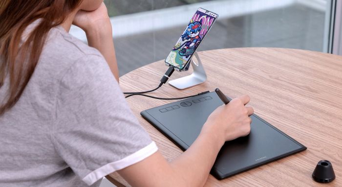 Графічний планшет Huion 10"x6.2" H610X, USB-C, чорний