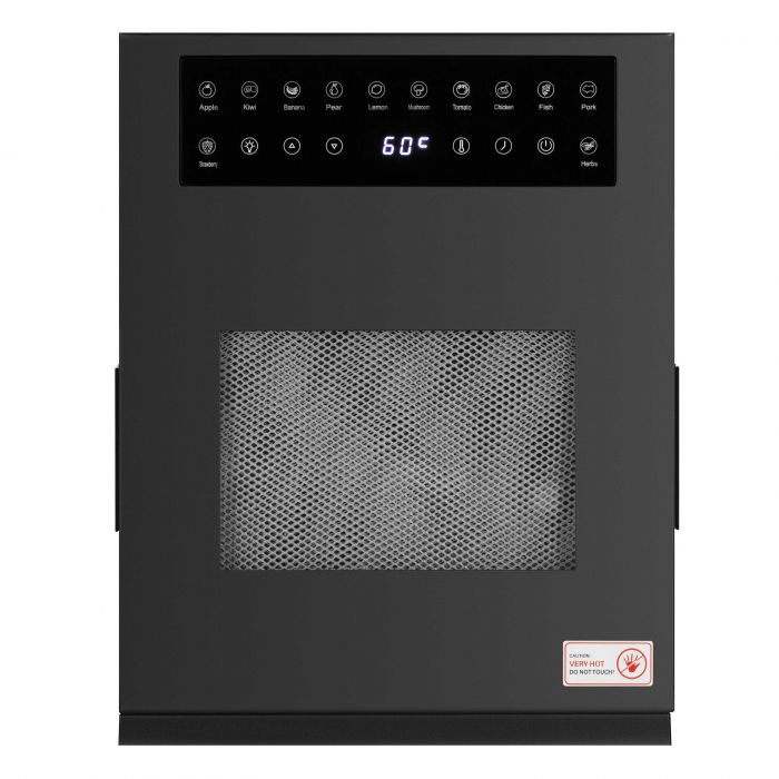 Сушарка для продуктів  ARDESTO FDB-1242, 850Вт, піддонів -12x3см, макс-70°С, таймер, електр. управління, нерж., чорний